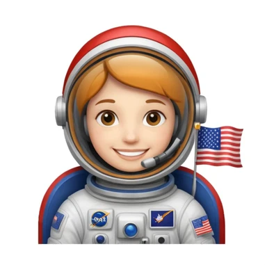 astronaut us flag sticker