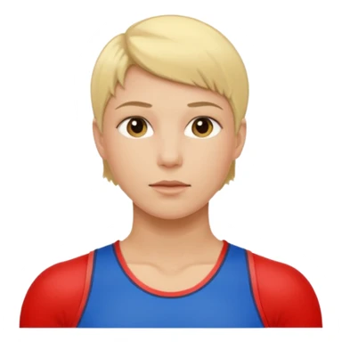 blonde short haired athlete sticker
