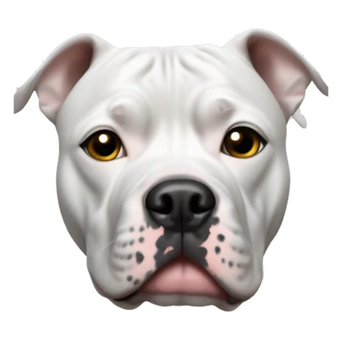 white pitbull with black spot over eye sticker