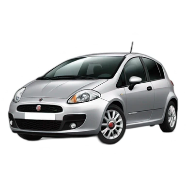 fiat grande punto 5 porte  2008 silver sticker