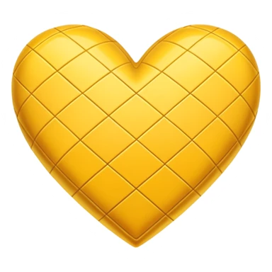yellow heart with a checkered pattern sticker