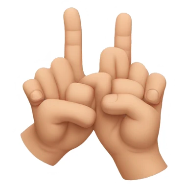 Two hands but make the thumps cross sticker