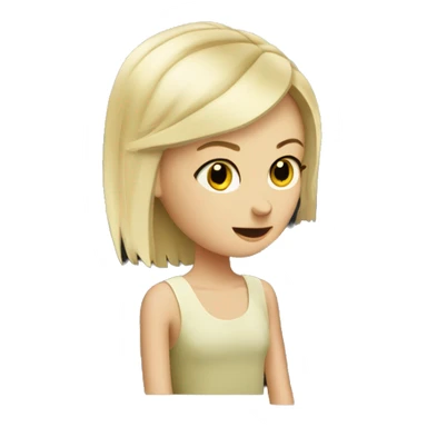  skinny slavic blonde girl playing piano sticker