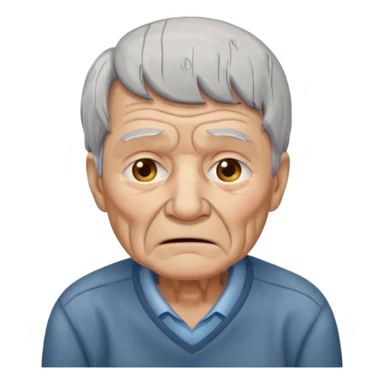 old man crying sticker
