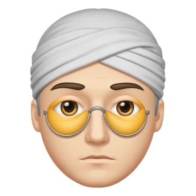 a man with one eye covered sticker