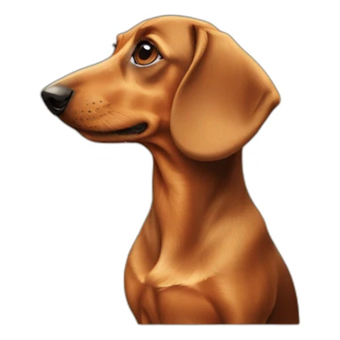 dog Dachshund  in profile sticker