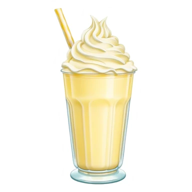 A sparkly pastel yellow vintage milkshake sticker