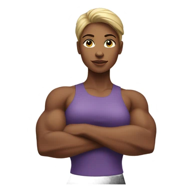 Woman who only works out chest and is large there sticker