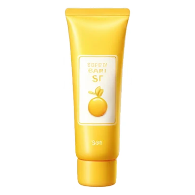 tube of spf cream in yellow color  sticker