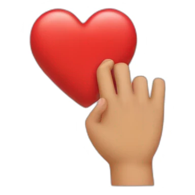 two finger heart sign sticker