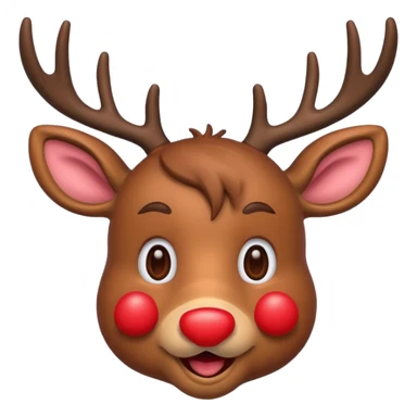 Christmas emoji deer sticker