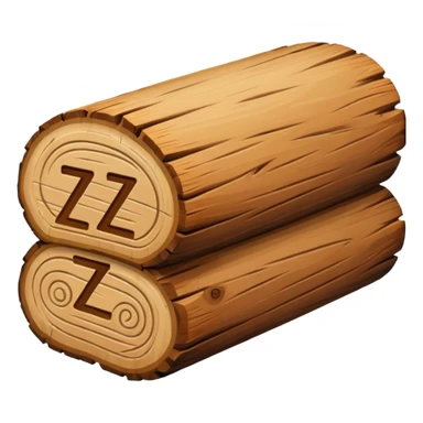 log with Zzz sticker