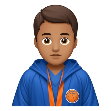 New York Knicks fan in a robe sticker