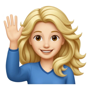 carita saludando  sticker