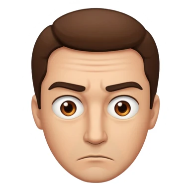 Eyes annoyed brown masc  sticker