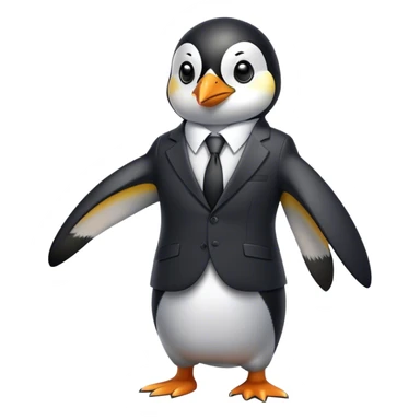 Penguin wearing a business suit sticker