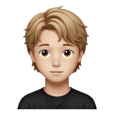 felix of stray kids light brunnete sticker