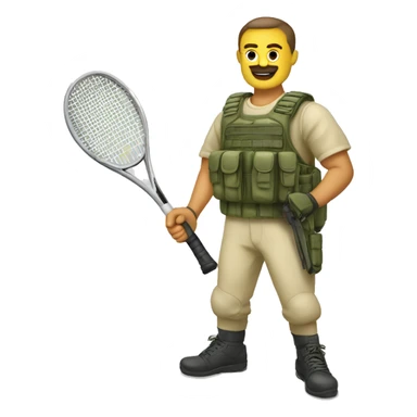 Soldado con tenis sticker