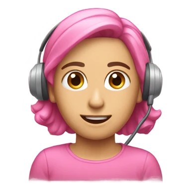 Crie uma fone rosa sticker