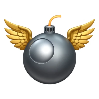 Bomb with wings sticker