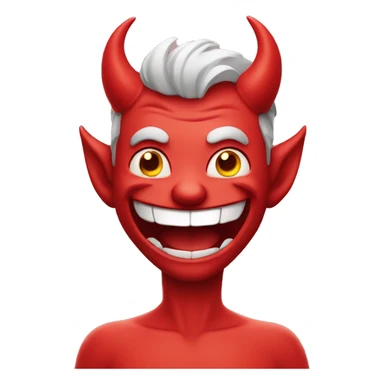 Happy devil as a man sticker