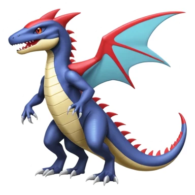 Shiny Garchomp-Noibat-Nargacuga-Salamence-Silvally-Fakémon-hybrid-creature (full body)  sticker