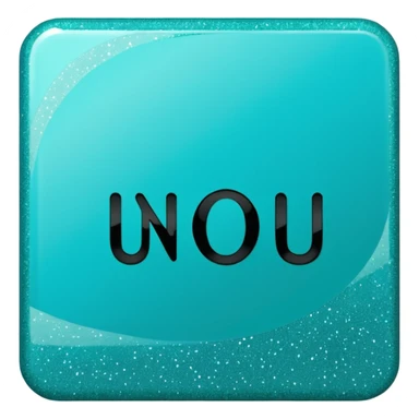Teal Glittery uno reverse card that says no u in the middle sticker