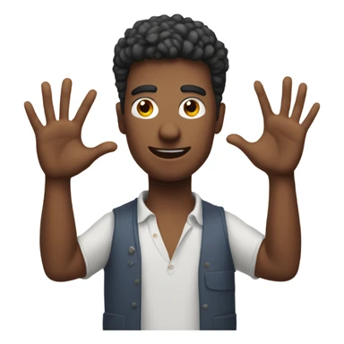 instagram logo as a man doing x shape with hands sticker