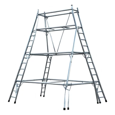 A Trapezoid-shaped scaffold that can be adjusted according to the bottom width and target height. sticker