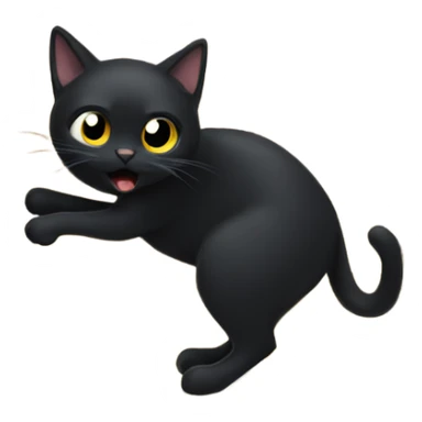 Black cat dropping something off the cabinet sticker