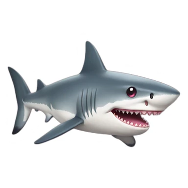 Pink terrifying shark  sticker