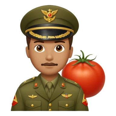 Tomate als Panzerkomandant sticker