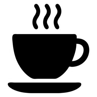 solid filled icon of a coffee cup sticker
