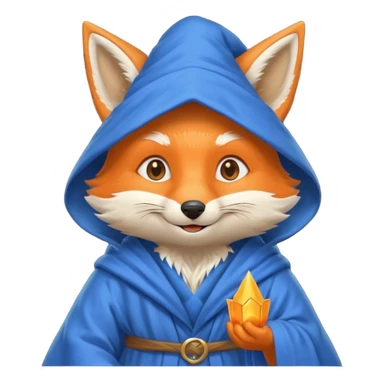 happy wizard fox sticker