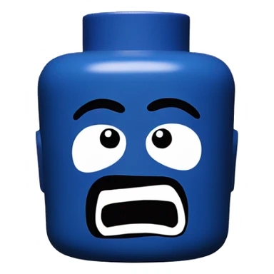 shocked and scared lego man sticker