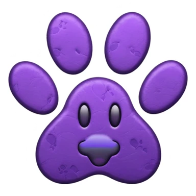 purple pawprint sticker