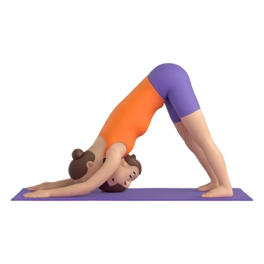 person in downward dog yoga pose sticker
