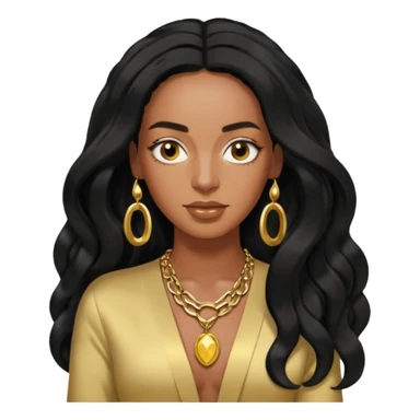Solange with long hair sticker