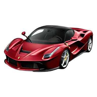 Burgundy Ferrari La Ferrari front sticker