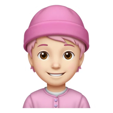 pink hatt and dress boy sticker