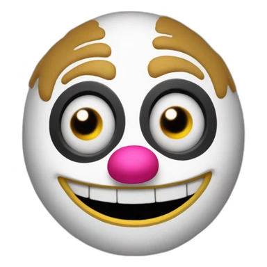 Máscara de teatro de mimo blanca con gran sonrisa y lágrimas fnaf sticker
