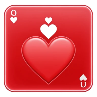 Cute deck of cards red color neon sticker