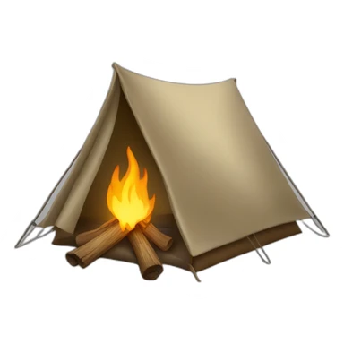 tent with campfire sticker