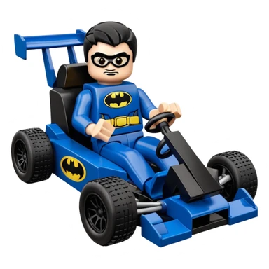 scale anime racing sexy muscular Batman’s masculine midnight-colored tight outfit 1970’s tv style dark knight stealthy accurate sporty safe plush deluxe Lego off-road pursuit drifting F1 car lexus (black hair,reclining and relaxed torso and shoulders back against seat) rallycross kart  sticker