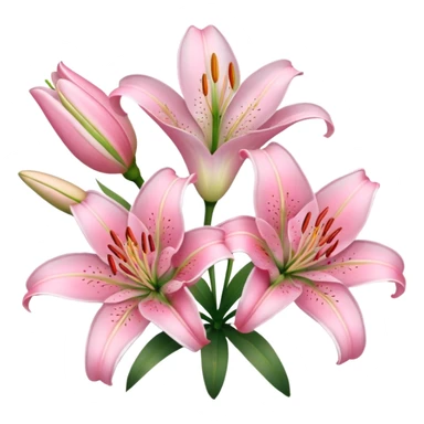 pink lilies sticker