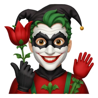 jester black and red mixed with an gardener and batman sticker