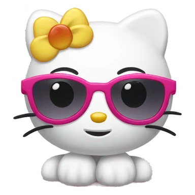 Hello kitty with sunglasses  sticker