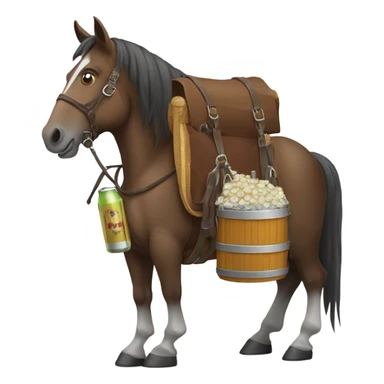 Horse carrying beer  sticker