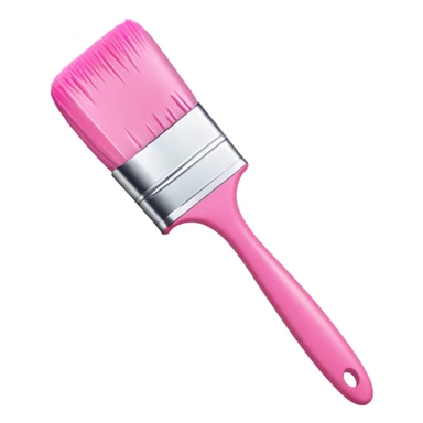 White brush, pink paint sticker