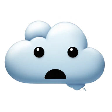 sad speech bubble in form of a cloud sticker